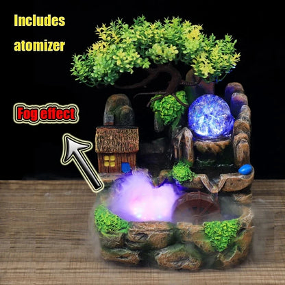 Resin Crafts Feng Shui Fountain With LED Orb